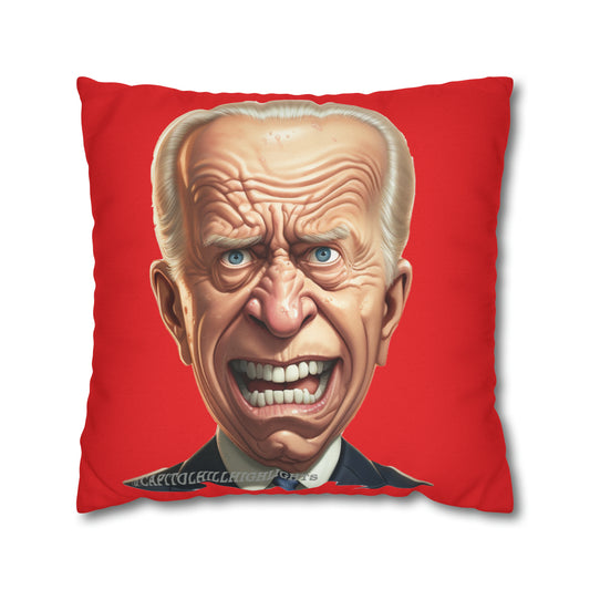 Angry Biden Spun Polyester Square Pillow Case