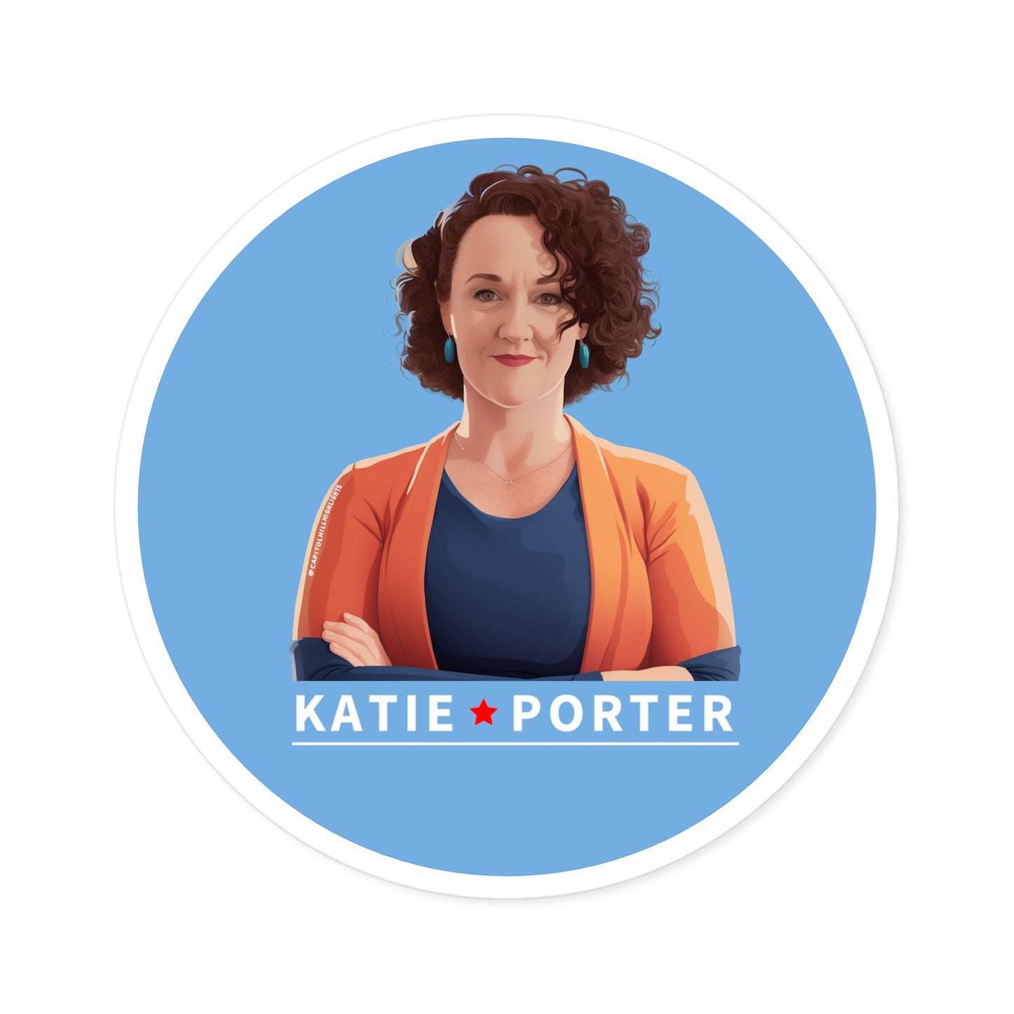 Katie Porter Round Sticker