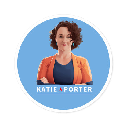 Katie Porter Round Sticker