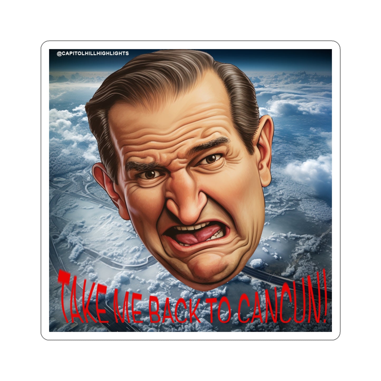 Angry Cruz "Take me back to Cancun" Stickers