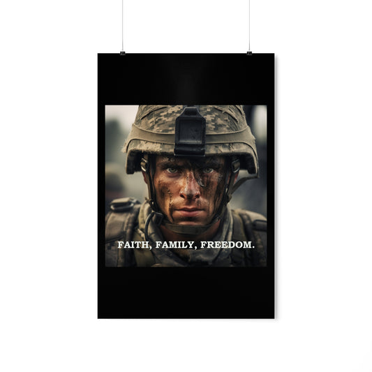 Faith, Family, Freedom Premium Matte Vertical Posters