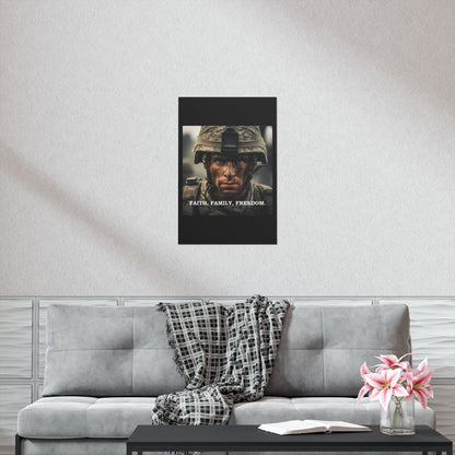 Faith, Family, Freedom Premium Matte Vertical Posters