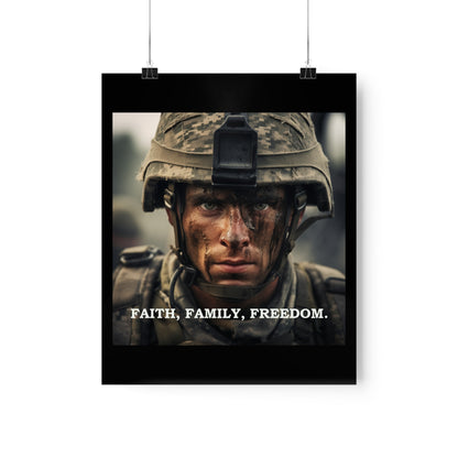 Faith, Family, Freedom Premium Matte Vertical Posters