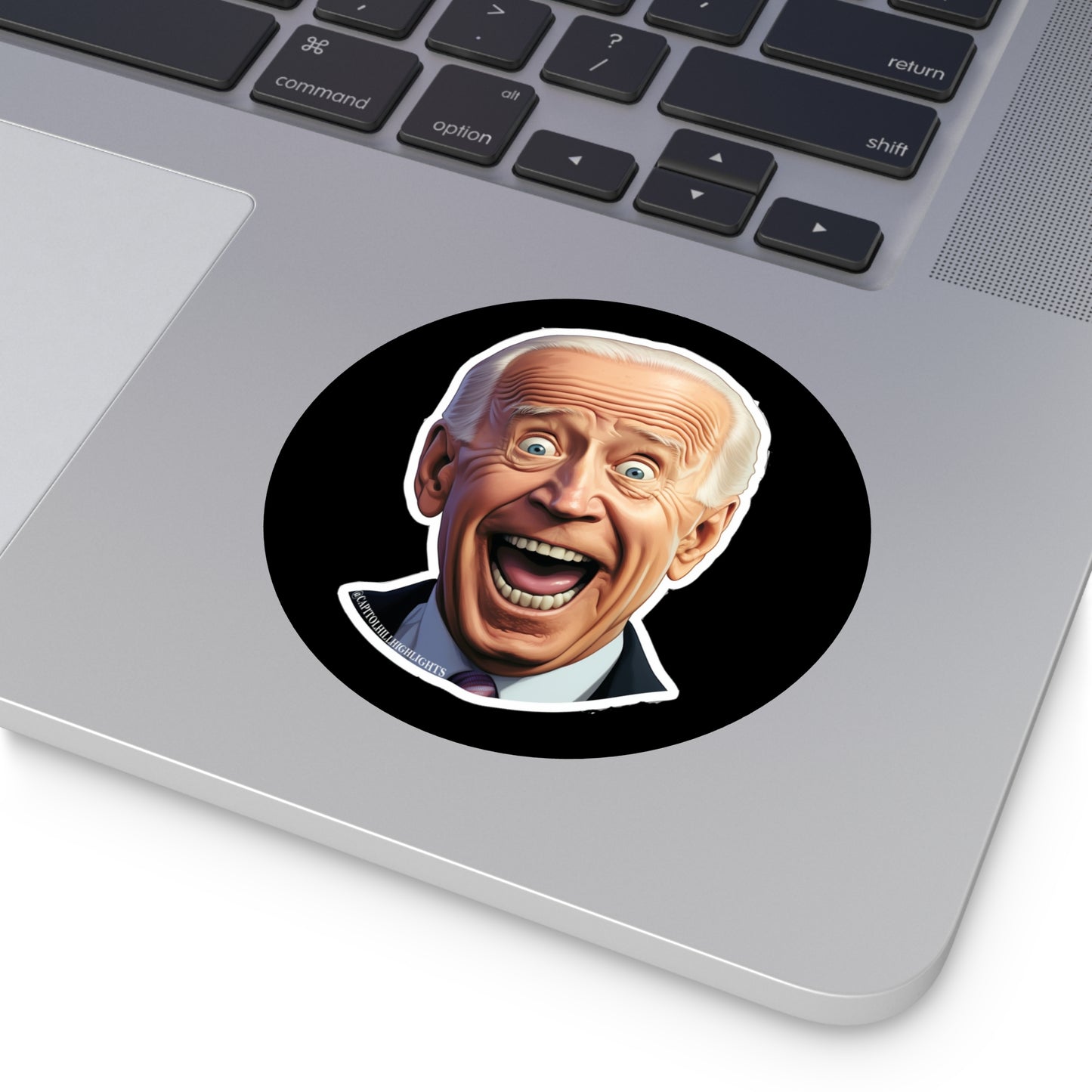 Surprised Biden Round Vinyl Stickers