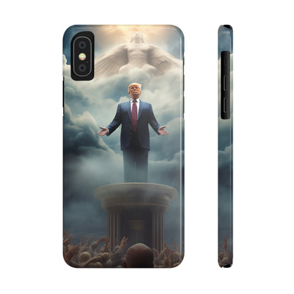 Trump on a Pedastal Slim Phone Cases