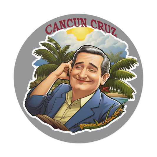 Cancun Cruz Round Vinyl Stickers