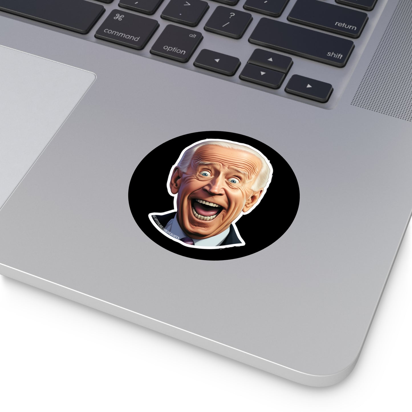 Surprised Biden Round Vinyl Stickers