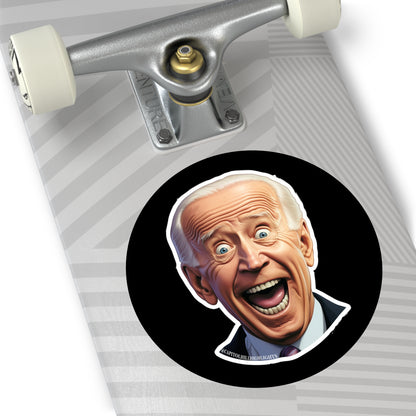 Surprised Biden Round Vinyl Stickers