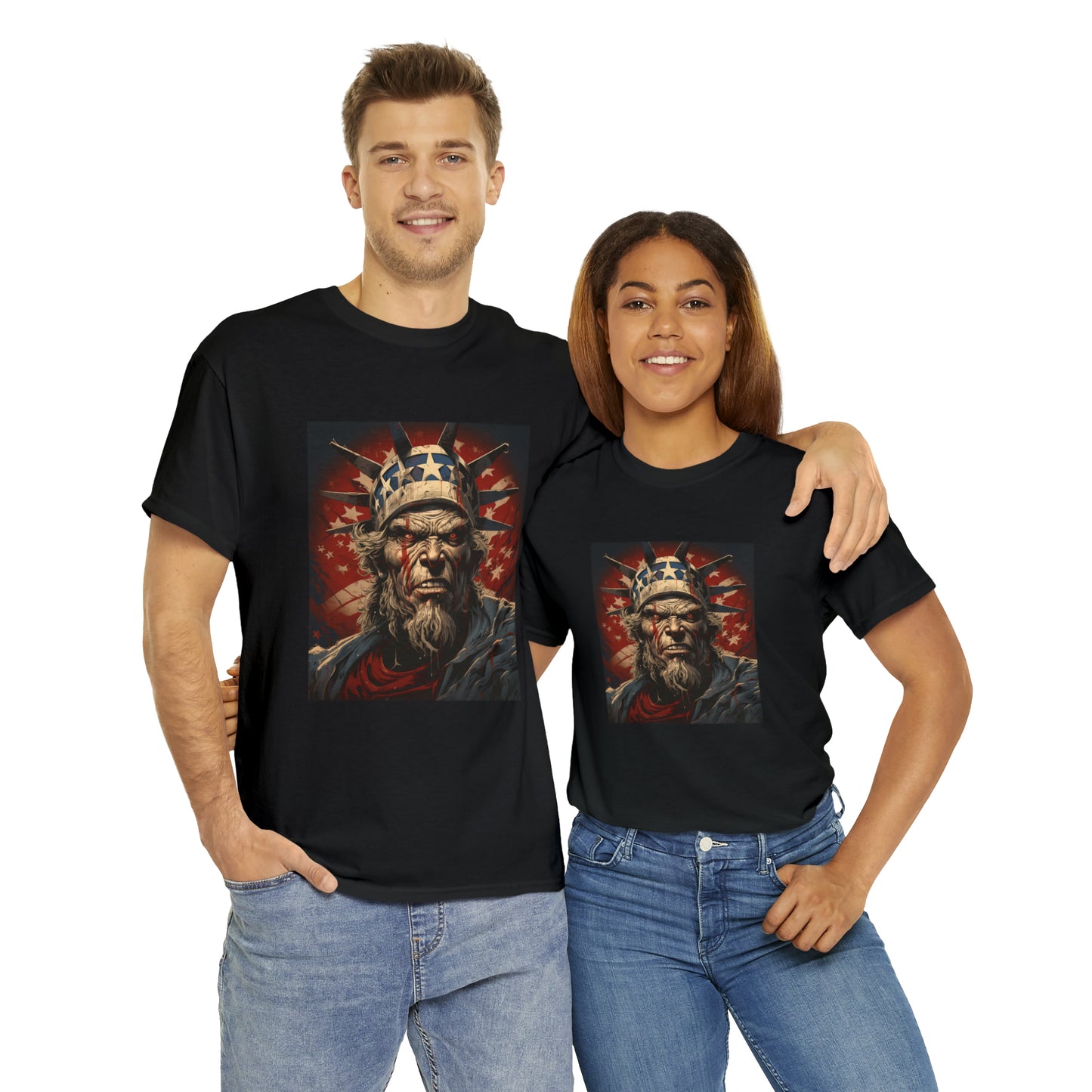 Scary Uncle Sam Unisex Heavy Cotton Tee