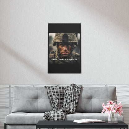 Faith, Family, Freedom Premium Matte Vertical Posters