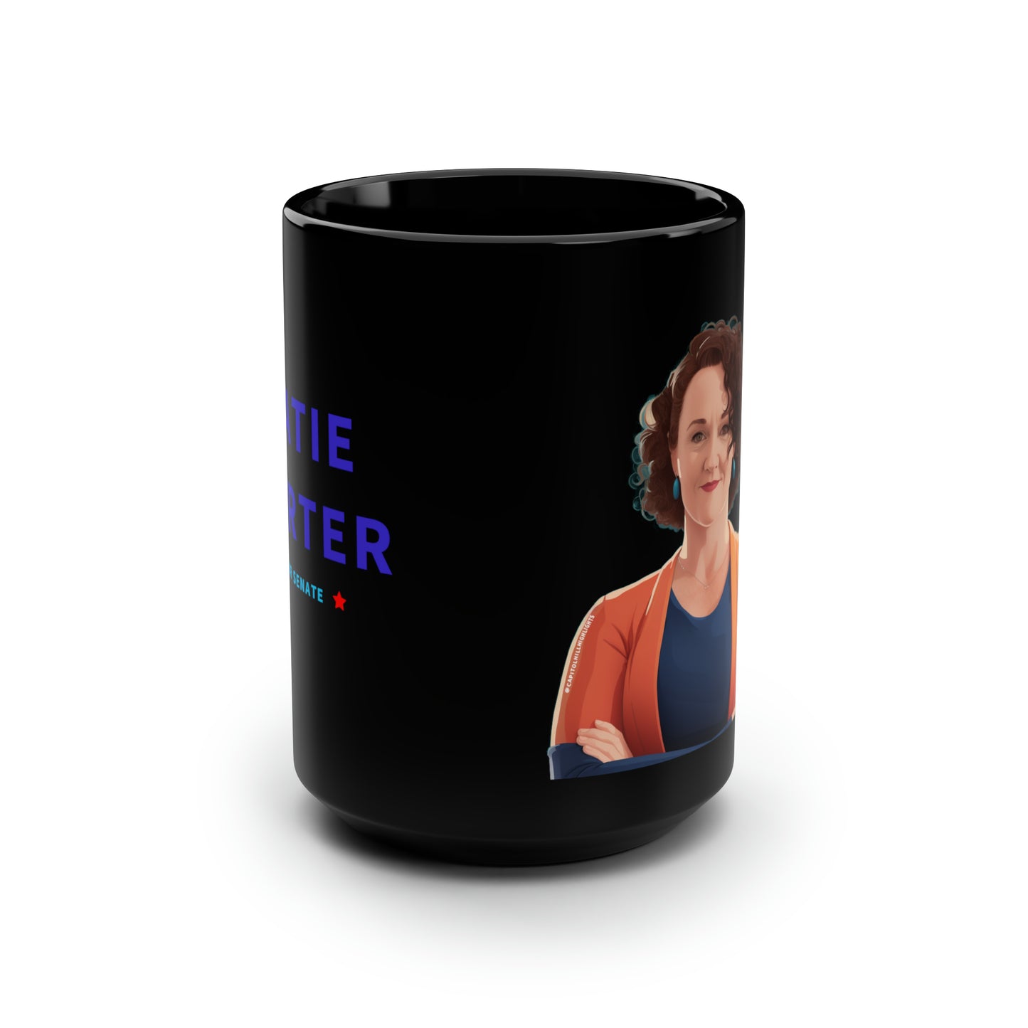 Katie Porter for Senate Black Mug