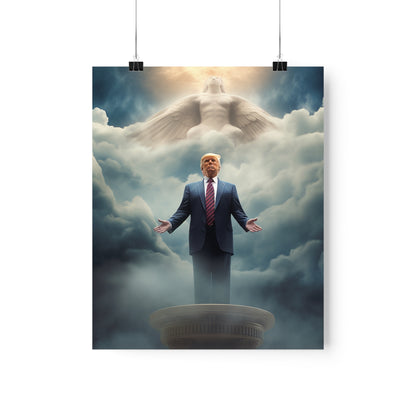 Trump on a Pedastal Vertical Poster