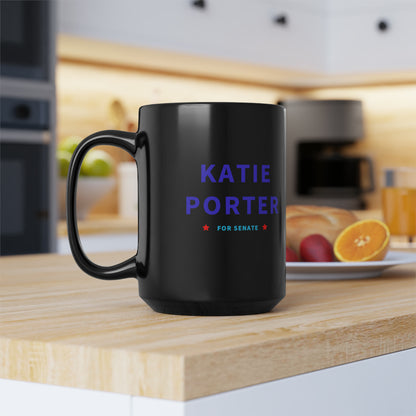 Katie Porter for Senate Black Mug