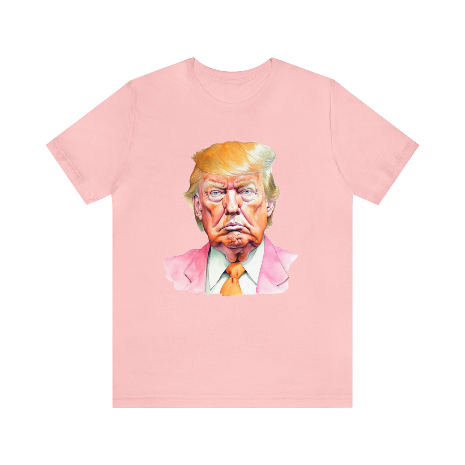 Trump Painting Political T-Shirt, Front View, Pink