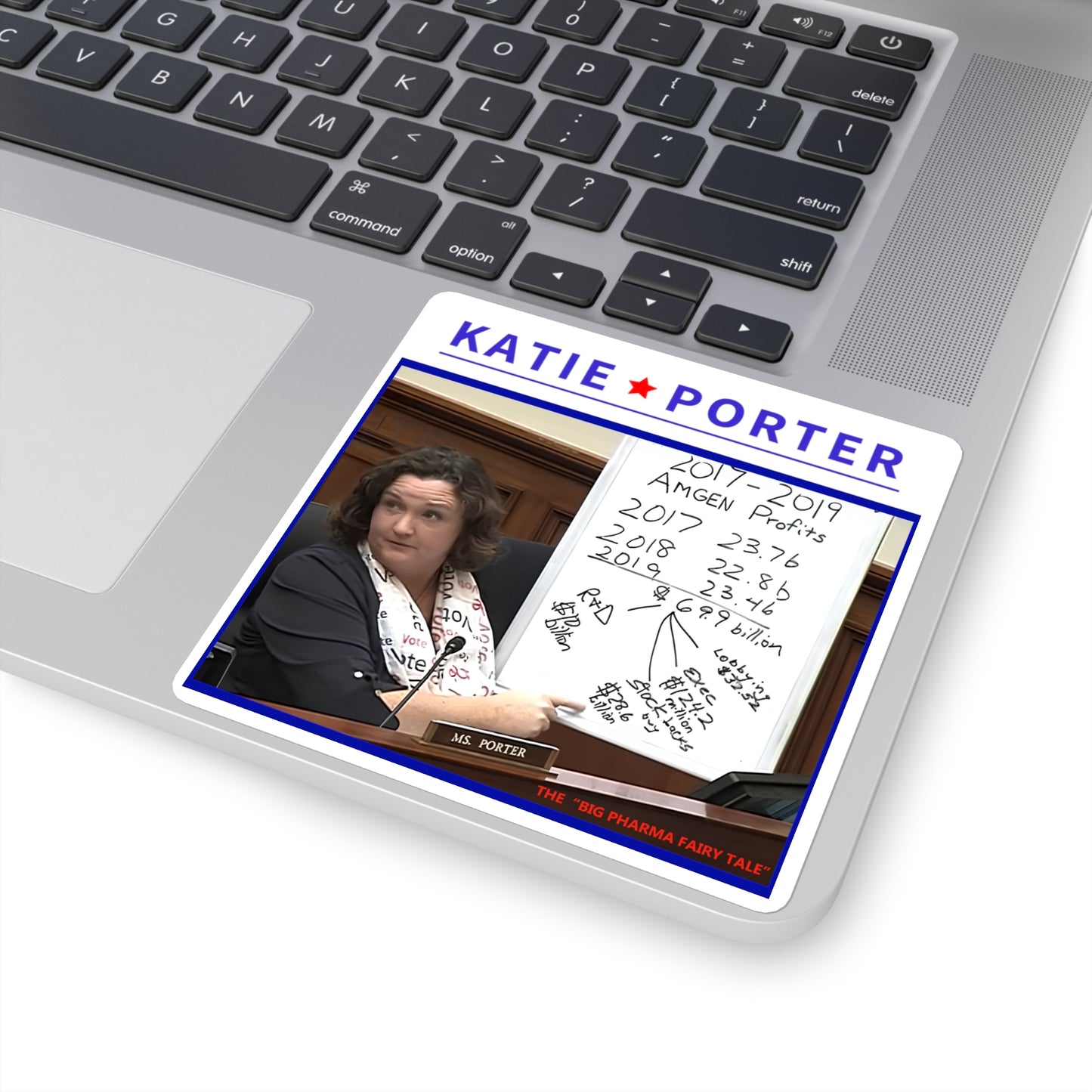 Katie Porter Big Pharma Sticker