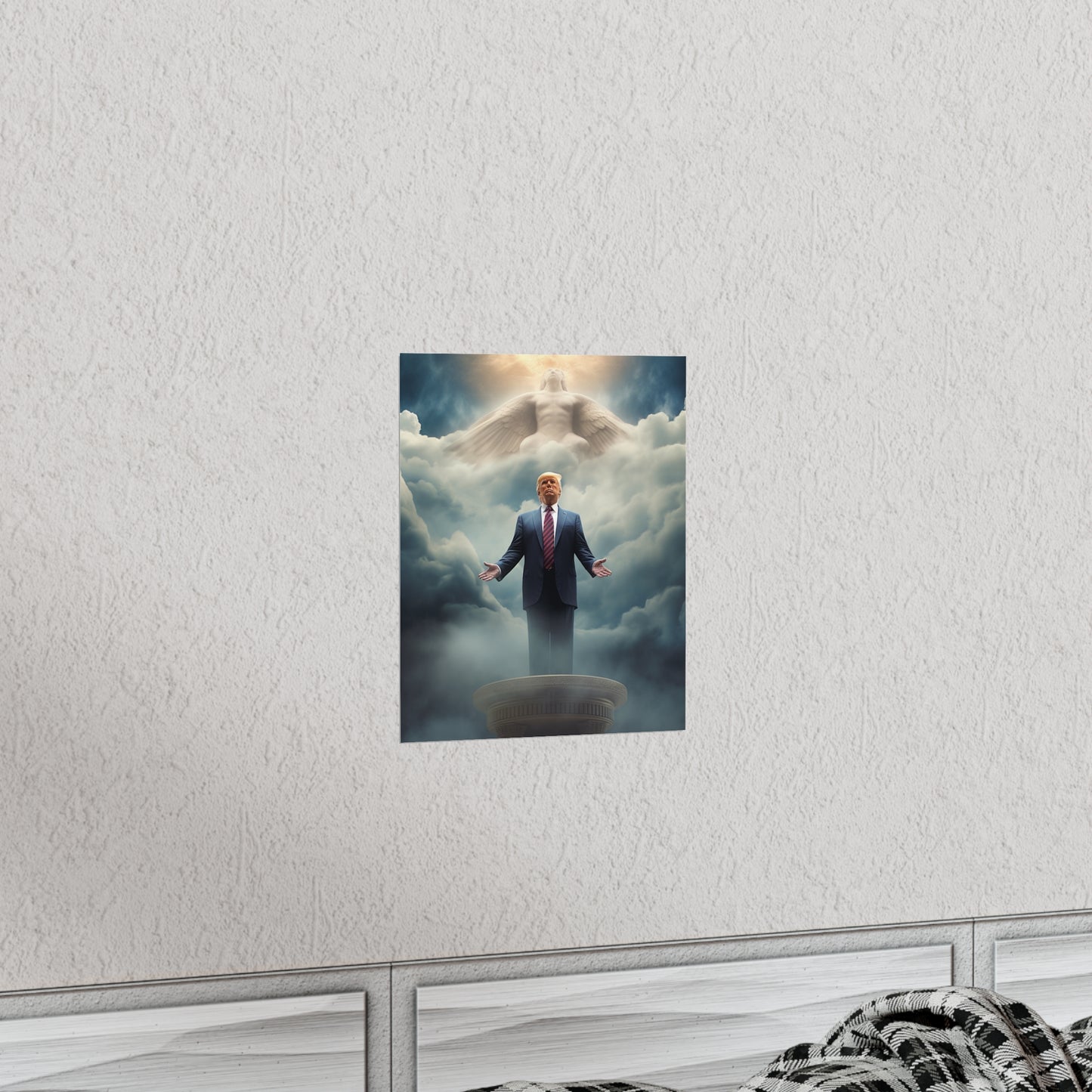 Trump on a Pedastal Vertical Poster