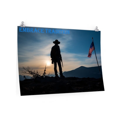 "Embrace Tradition" horizontal poster