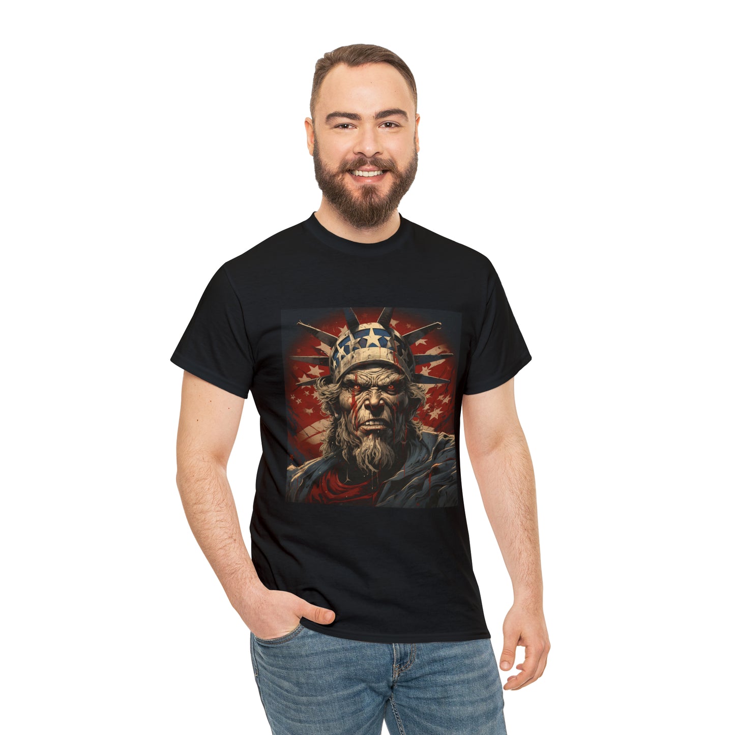 Scary Uncle Sam Unisex Heavy Cotton Tee